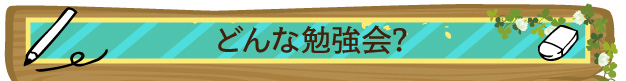 どんな勉強会？